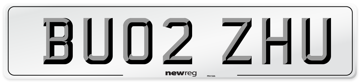 BU02 ZHU Number Plate from New Reg